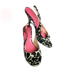Kate Spade Patent Sandals Animal Print